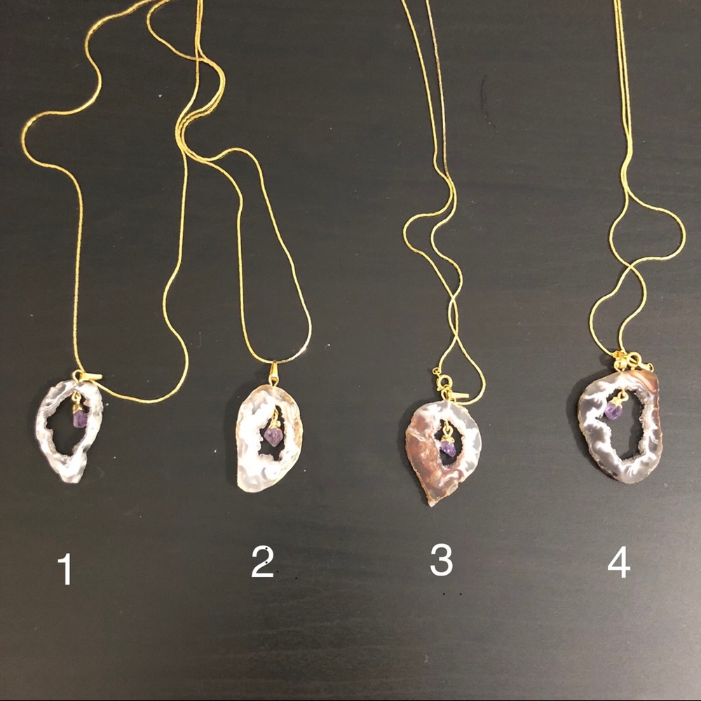 Purple Geode Necklace